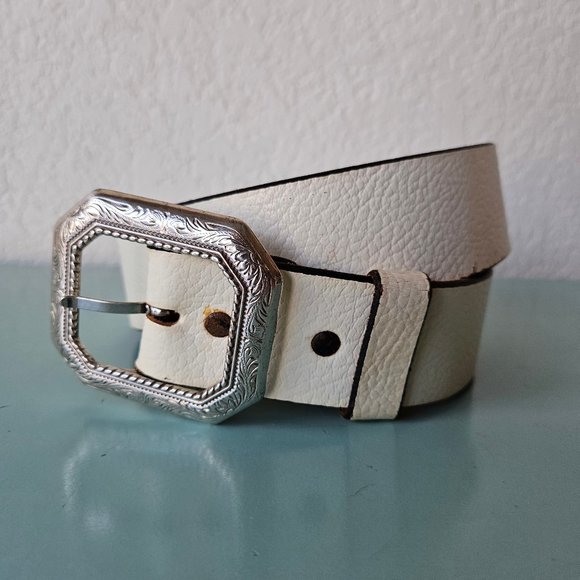 Vintage Accessories Vintage 7s Kmart Mens Wide White Western Cowboy